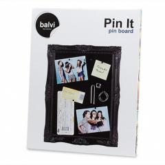 Panou afisaj cu piuneze - Pin It, Black
