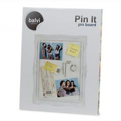 Panou afisaj cu piuneze - Pin It, White