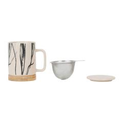 Cana cu infuzor - Boheme - Black & Cream