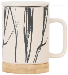 Cana cu infuzor - Boheme - Black & Cream